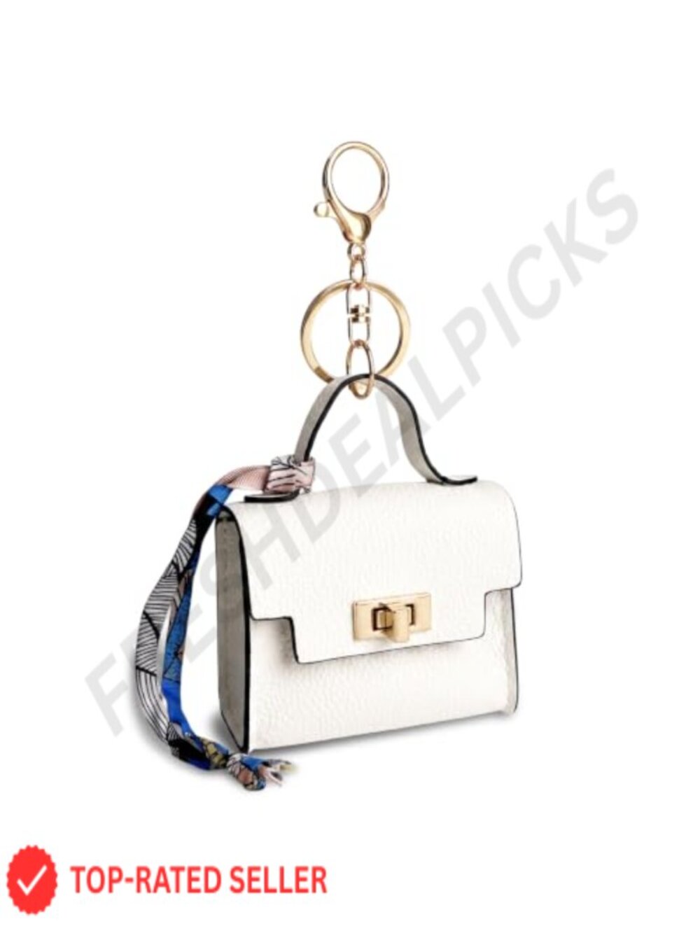 Faux Leather Mini Purse Keychain Coin Purse Kiss Lock